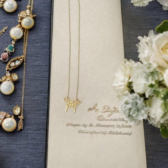 Butterfly Charm Necklace| Butterfly Charm| Butterfly Necklace| Women Necklaces - Picture 2 of 5